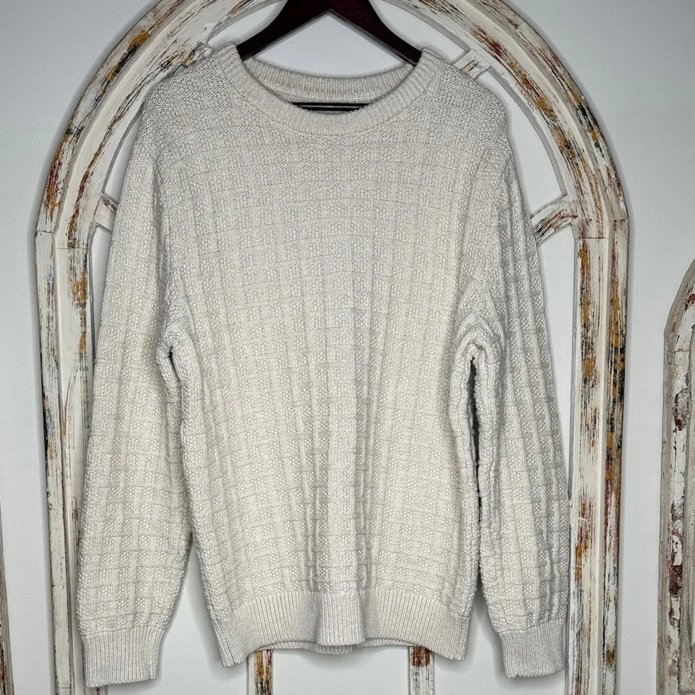 JCrew Classic Cream Men's Sweater- Size Large-EUC